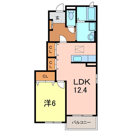 アンソレイユ西山Ⅱの物件間取画像